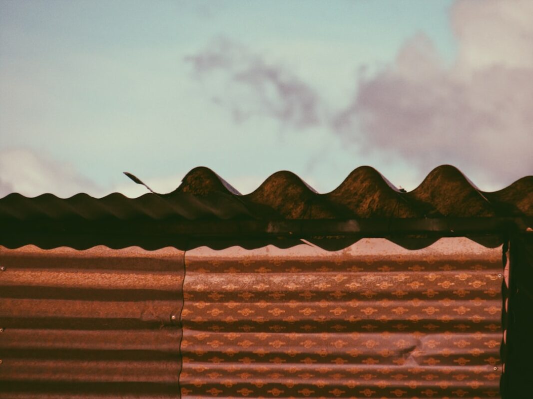 Photo metal sheet roofing