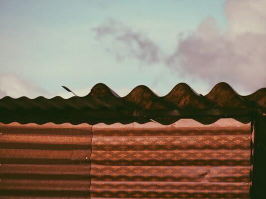 Photo metal sheet roofing